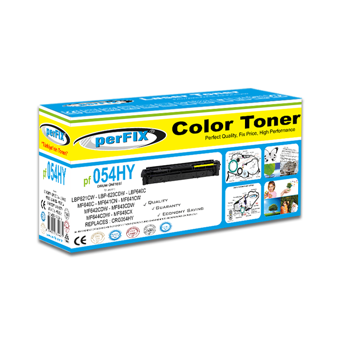 PFX PF CRG054HY - CF542X SARI YÜKSEK KAPASİTE TONER 2,3K