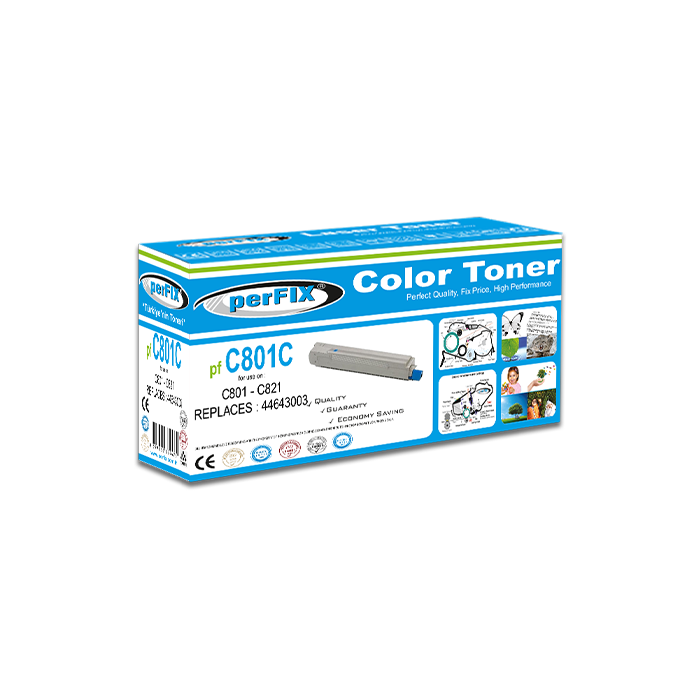 PFX PF C801 MAVİ C821 TONER 7,3K