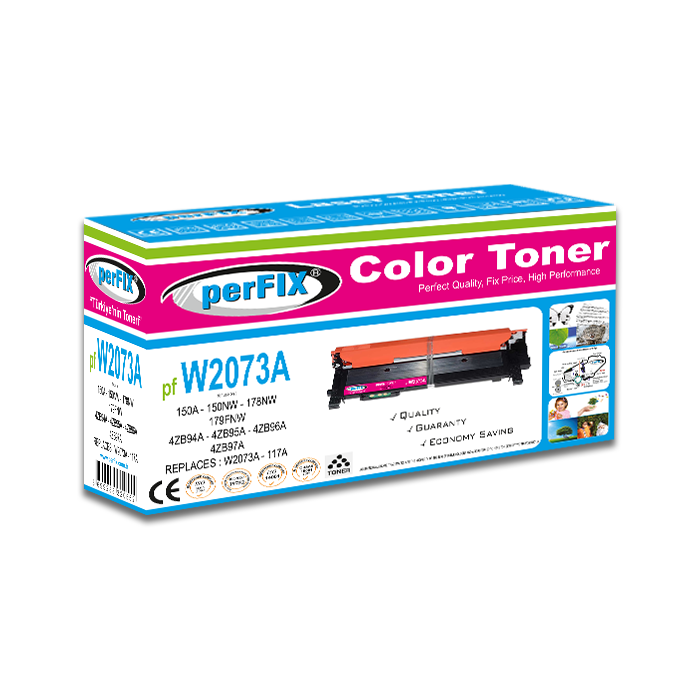 PFX PF W2073A KIRMIZI Chipsiz 117A TONER 0,7K