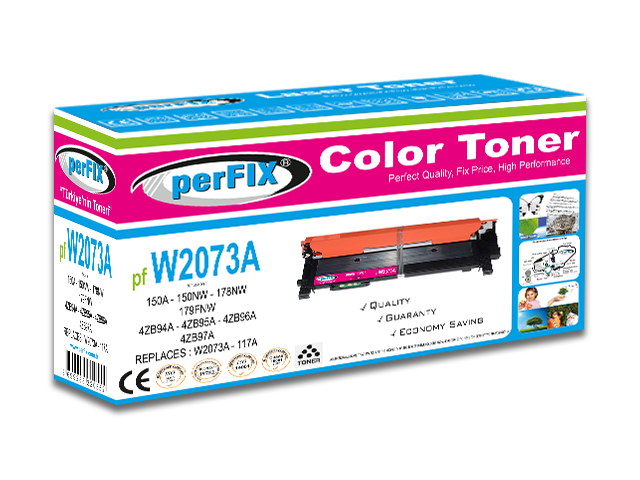 PFX PF W2073A KIRMIZI Chipsiz 117A TONER 0,7K