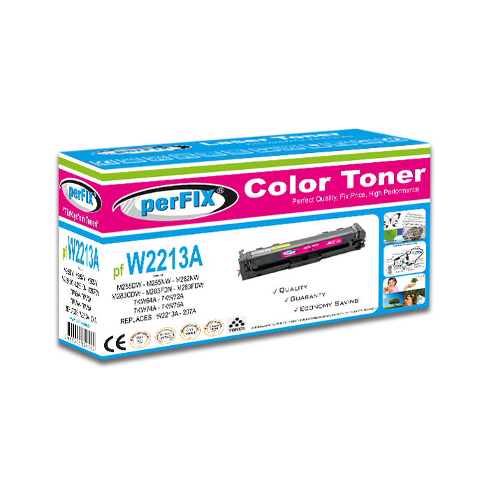 PFX PF W2213A KIRMIZI Chipsiz  207A TONER 1,25K